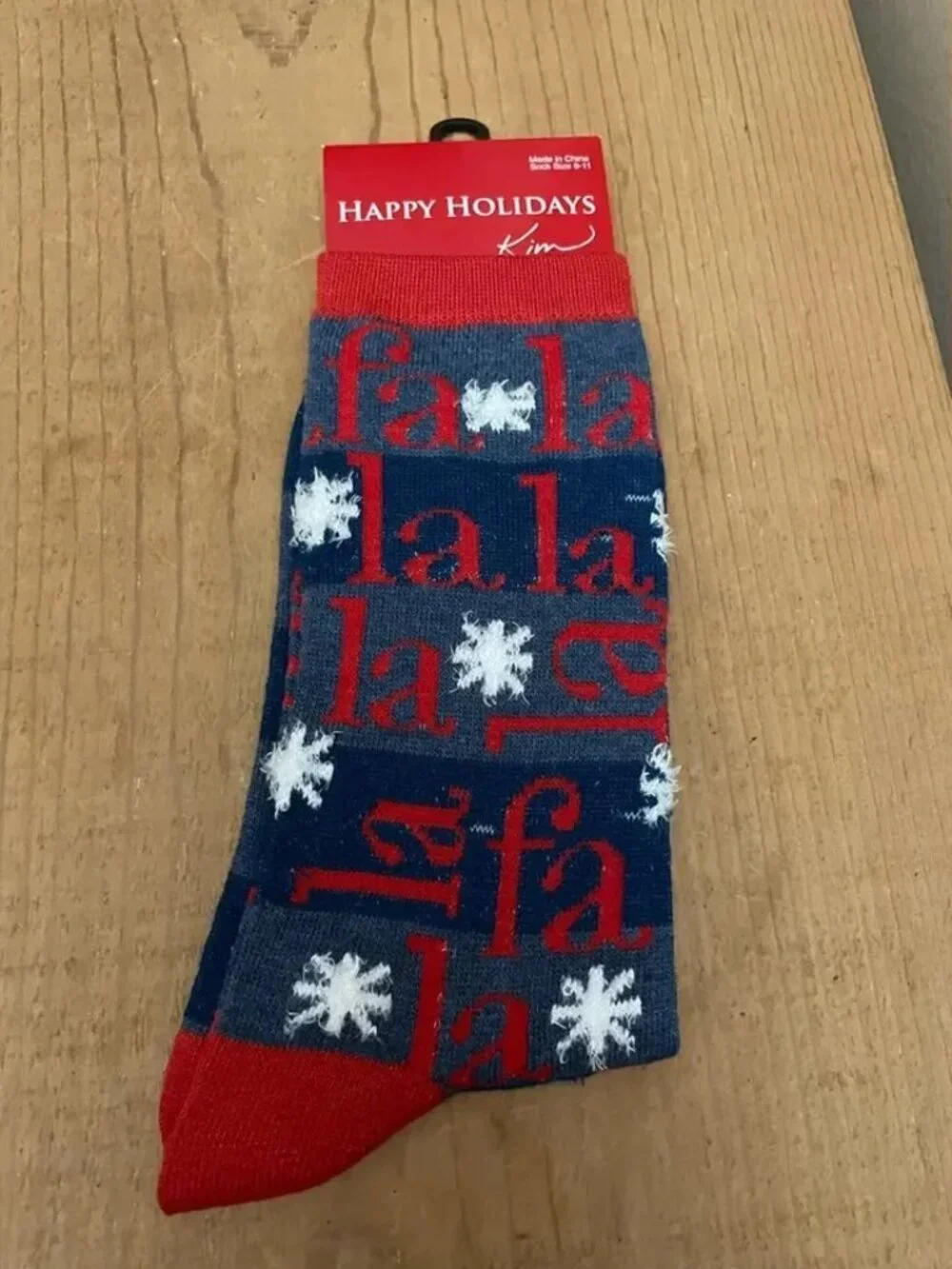 New Belk Happy Holidays Crew Socks – Size 9–11